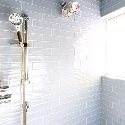 grey shower tiles